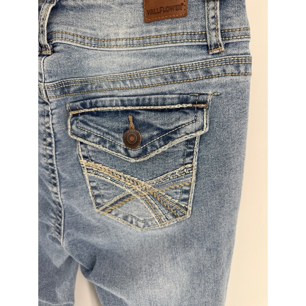 Wallflower Luscious Curvy Fit Bootcut Jeans Blue WLM08234B Womens 5 Long - Picture 5 of 7